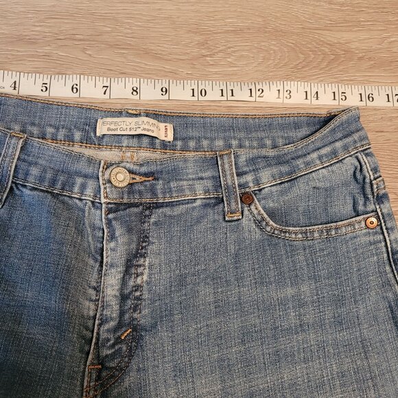Levi's Jeans 14 S Perfectly Slimming 512 Bootcut High Rise Medium Light Wash - Picture 7 of 12